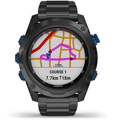 Умные часы Garmin Descent MK2 стальные с черным ремешком