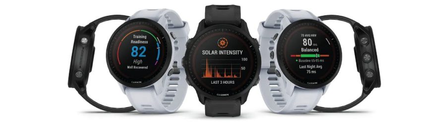 Умные часы Garmin Forerunner 955 с черным ремешком