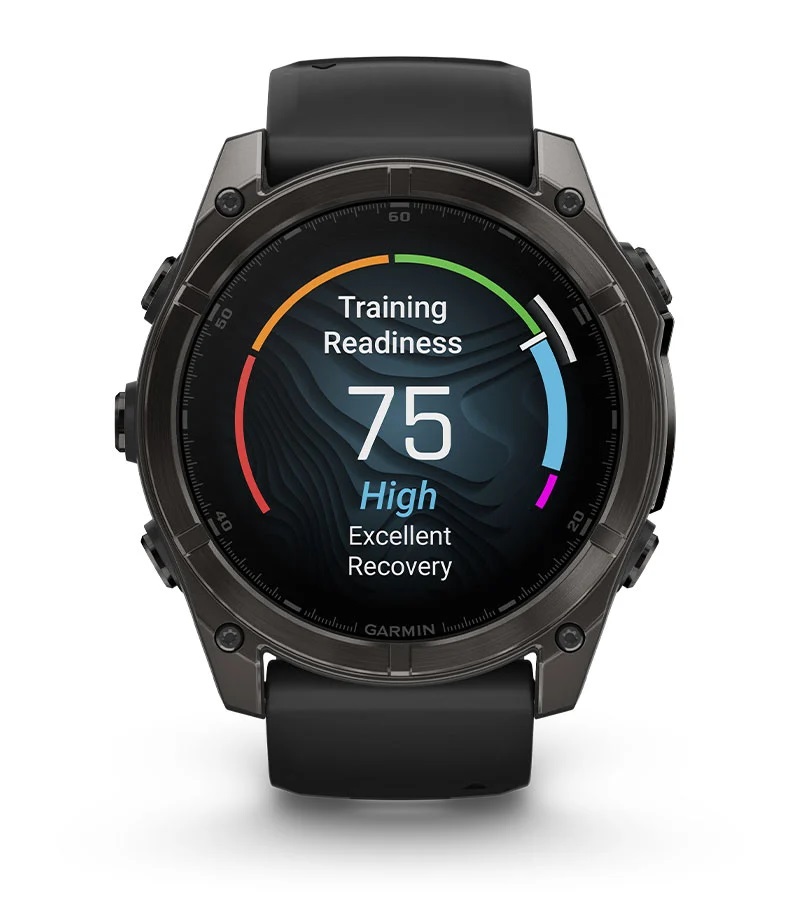 Умные часы Garmin Fenix 8, 51 мм, AMOLED, Slate Gray with black silicone band